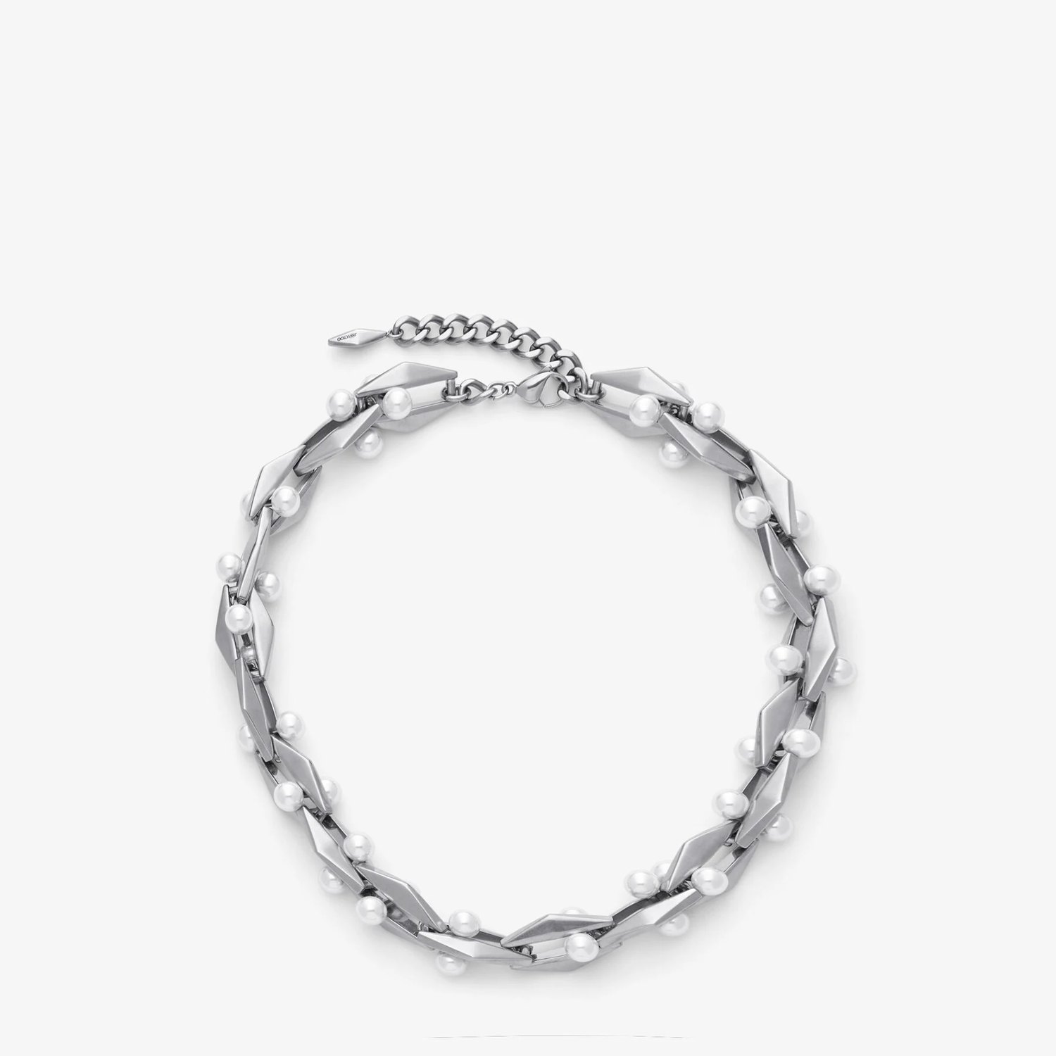 Jimmy Choo crystal chain necklace