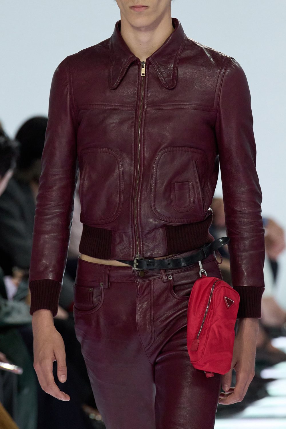 Prada accessory detail on the runway