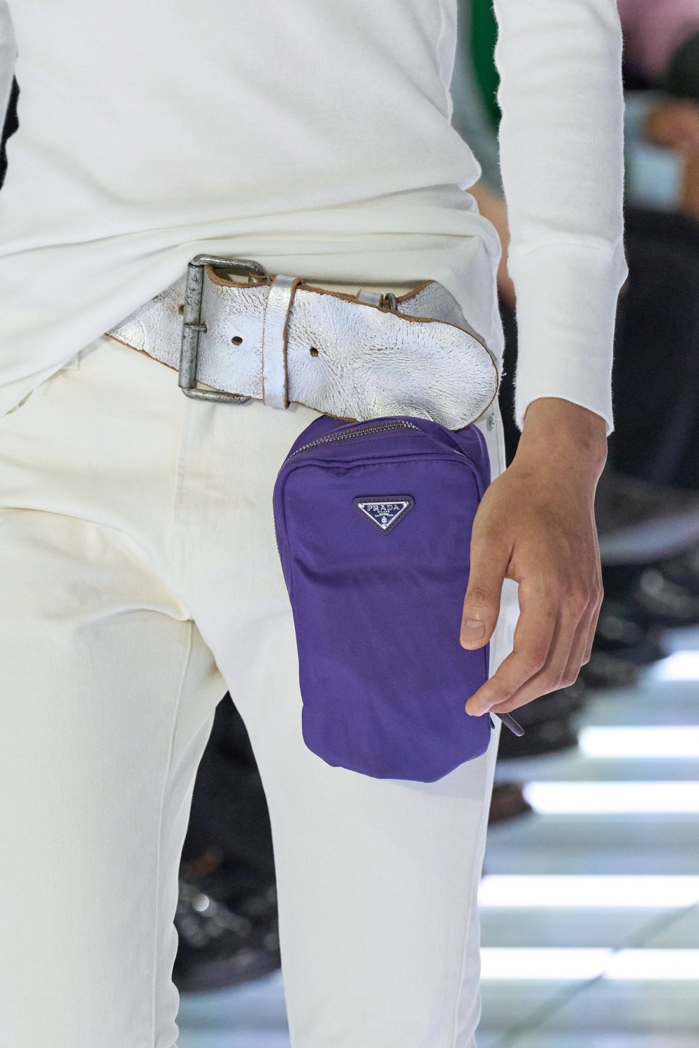 Prada accessory detail on the runway