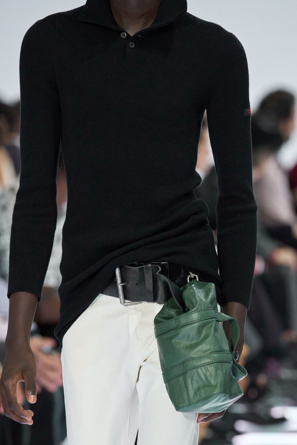 Prada accessory detail on the runway